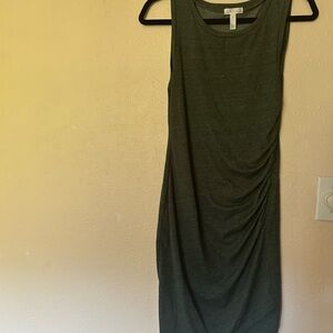 Sleeveless Olive Green Dress